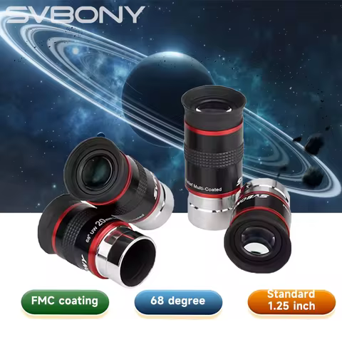 Svbony Telescope Eyepiece 1.25" 68 Degrees UWA 6/9/15/20mm Telescope Accessory Eyepieces Set for Ast