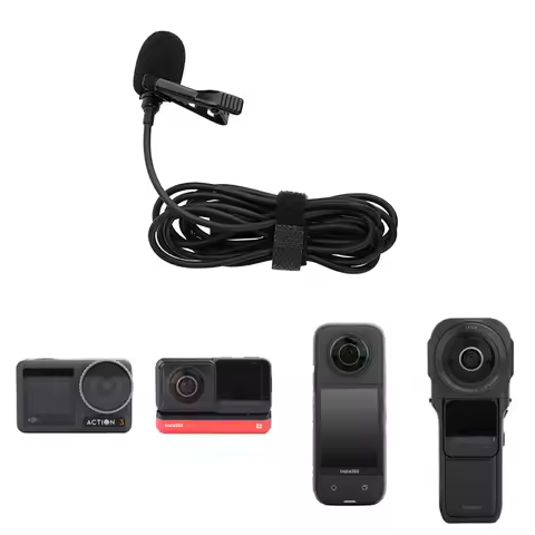 Type-C Lavalier microphone no need mic adapter For Insta360 X4/3/2 Action 3/2 hi-fi sound noise redu