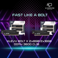 KLEVV BOLT X 2x8GB (16GB) 2x16GB (32GB) DDR4 3600 CL18 Computer Desktop PC RAM