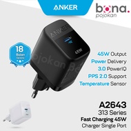 Anker Wall Charger Adapter 313 Fast Charging Type C 45W A2643