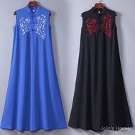 Ethnic Style Embroidered Dress Tang Suit Buckle Ethnic Style Dress