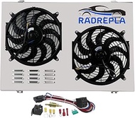 CU716 Aluminum Radiator Shroud with Electric Fan for 1973-1991 Chevy C/K C10 C20 K10 K20 GMC Truck 5