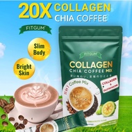 Fitgum 20x COLLAGEN GLUTA with CHIA coffee