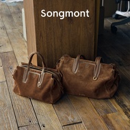 Songmont Travel Bag Suede Boston Shoulder Commuter Bag Women