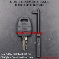 CL Cyber Lock K-085-91-CGCL003 BITTEN KEY + R-349-91 SPECIAL TOOLS