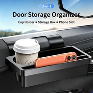3-in-1 Car Window Storage Box with Cup Holder Car Door Organizer For Volvo XC40 XC60 XC90 C40 EX30 E