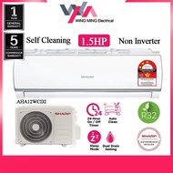Sharp 1.5HP R32 Non-Inverter Air Conditioner AHA12WCD2 空调 冷气