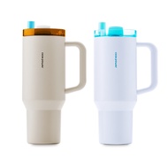 【CookPower 鍋寶】買1送1_珍珠粗吸管陶瓷隨行手把杯1200ml_2色選