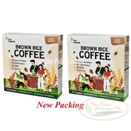 [Twin Pack] YES NATURAL Brown Rice Coffee Less Sugar悦意糙米咖啡(30g x 10sac) X 2 Boxes (Halal)r
