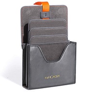 K&F Concept Lens Filter Case 4 Pocket, Leather Carrying Filters Bag Pouch for Square ND CPL etc Filt