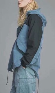 日本預訂 the north face purple  label indigo mountain wind parka 牛仔拼色 風褸