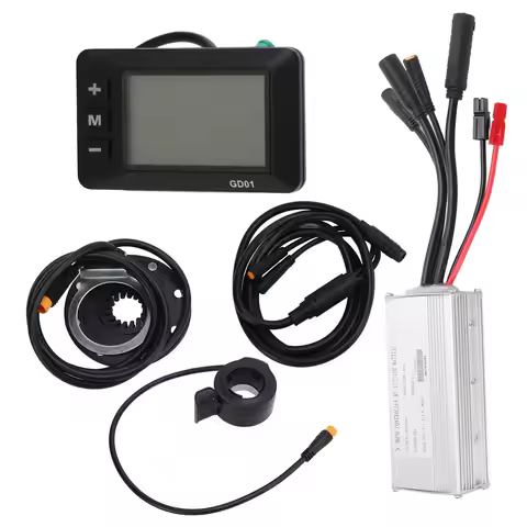 Electric Bike Motor Controller 22A Electric Bicycle Modification Kit with GD01 Panel for 500W Geared