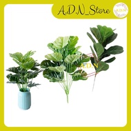 ARTIFICIAL GREEN MONSTERA LEAF (PLANT ONLY) | ARTIFICIAL FIDDLE FIG (PLANT ONLY)