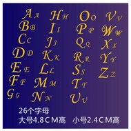 3D initial name initial sticker with big capital letters