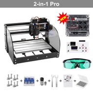 2-In-1 15WLaser แกะสลักรุ่นอัพเกรด CNC 3018 Pro-M เครื่องแกะสลักGRBL ควบคุม3แกน Pcb เครื่องมิลลิ่งเร