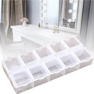 Jewelry Box Accessories Plastic Storage Jewelry Box 10Grid - PJ-10 [ IK F Store ]