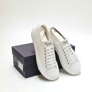 SEPATU PRIA PRADA VITELLO PLUME BIANCO ORIGINAL
