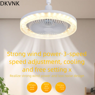 DKVNK Vít E27 Đèn quạt LED 2 trong 1 Có thể xoay Quạt trần có đèn LED Hiện đại với điều khiển từ xa