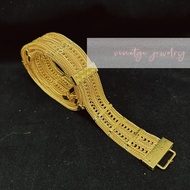 Vintage Jewelry โลหะผสมเข็มขัด สำหรับชุดไทย ลายไทย สายเข็มขัด สีทอง สีเงินที่ กุหลาบทองbelt