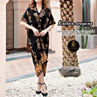 DRES BATIK SOLO / Kaftan Kerut WAYANG SOGAN / Dres BATIK Jumbo / Dress kondangan modern