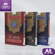 Al-quran Al-Abyan The New A5 Hc Medium Size Translated,Tajwid Earna, Waqaf Ibtidah Al Fatih Quran.