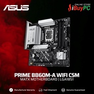 ASUS PRIME B860M-A WIFI-CSM mATX Motherboard | LGA1851 (Bulk Pack)