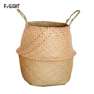 PAlight 【Hot】Seagrass Wicker Keranjang Rotan Pot Bunga Gantung Kotor L