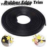 YOLA Door Edge Strip, Black Rubber Edge Trim Strip,  U Shape Edge Protector Doors