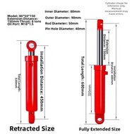 JINTONGCAIZI | Tonnage Hydraulic Cylinder 8 Ton Extension Cylinder 80 mm