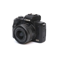 Kamera Canon EOS M50 + Lensa Kit 15-45mm STM Bekas / Second warna Hitam Black bukan M10 M5 M6 M3 M10