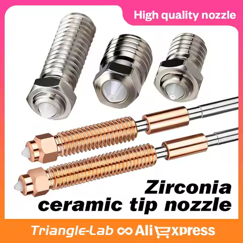 Trianglelab Zirconia ceramic tip nozzle V6 Volcano tz K1C K2 wear resistant Corrosion resistant can 