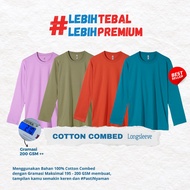 Gramsi Premium Cotton Long Sleeve Plain T-Shirt 200-210 gsm