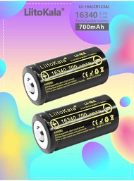 2Pcs Liitokala Lii-16A Li-Ion 16340 Battery Cr123a Rechargeable Batteries 3.7V Cr123 For Laser Pen