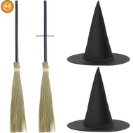 9S  Halloween Witch Broom Plastic Witch Broomstick Broom Props Witch Broom MY