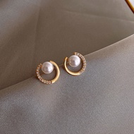 【QNTR】Plated 925 Sterling Silver Earrings  Tiny Dot/Disc Stud Earrings Gold Stud Earrings for Women.
