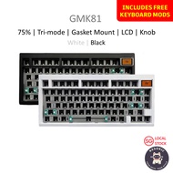 [✅ SG INSTOCK] GMK81 75% Barebones Wireless Tri-Mode Gasket Mount LCD Display Screen RGB Mechanical 