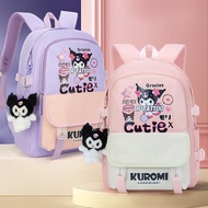 40cm 46cm Kuromi Primary Secondary School BagPack Back Girl Sanrio Girls Middle School Bag Backpack