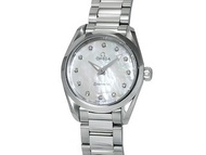 Omega Seamaster Aqua Terra 12P Genuine Diamond Index 220.10.28.60.55.001 Finish/Battery Replaced Box