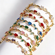 ZESTY 718 Bracelet Retro Tulip FlowerWanita Luxury Color Alloy Jewelry Accessories