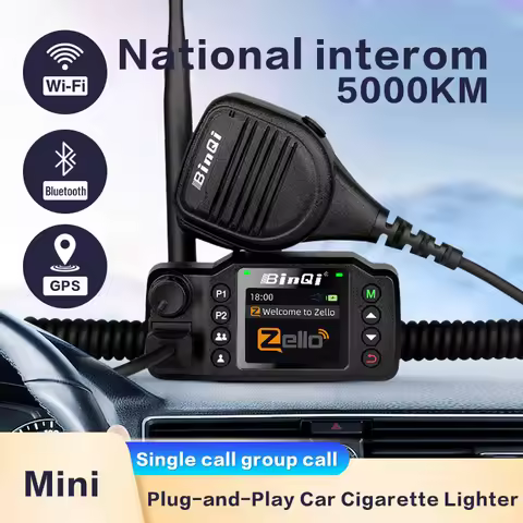 Android 8.1 Zello Mini Mobile Radio 2G 3G 4G 5000KM Transceiver Supports GPS Positioning Car Radio