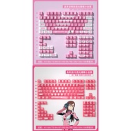 หัวข้อปุ่มสีใส Zhenhipo Double PBT สูงเต็มชุด พิมพ์ด้วยความร้อน ปรับได้สำหรับ Wooting เครื่องมือคอมพ