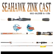 Seahawk zinccast 602 -662 6-15lb Bait casting fishing rod