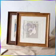 Picture frames square American simple rustic sketch calligraphy mounted picture frames oil painting 