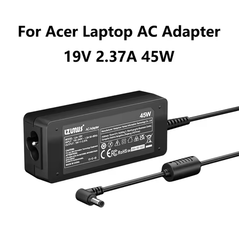 45W AC Adapter For Acer laptop Charger 19V 2.37A 3.0x1.1mm Compatible With Acer Chromebook Aspire Sw