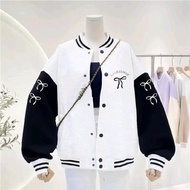 Jaketin Aja - Varsity Big Size ( S - 6XL ) PITA RIBBON CUTE Korean Ulzzang Street Style 6L 5XL 4XL 3