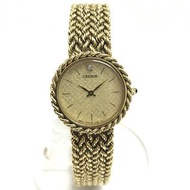 Fudo SEIKO CREDOR Seiko Credor K18 1P 鑲鑽 1270-0011 手錶 18K 1PD 石英 純金 女士 金 Pawn Shop Exhibit Current I