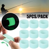1Pcs  Luminous Silicone Rod Stop Luminous Ring Fishing Stick Handle Non-Slip Sheath Silicone Ring Ro