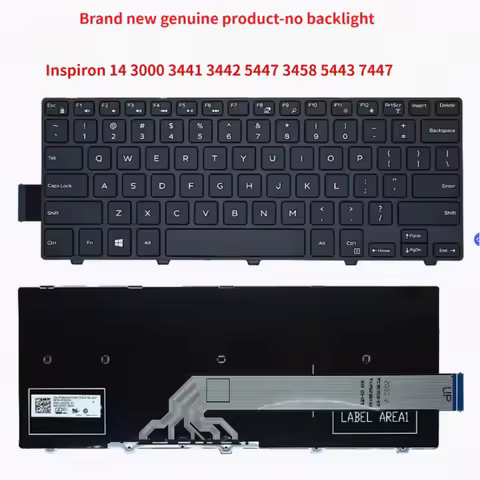 brand new for Dell Inspiron 14 3000 3441 3442 5447 3458 5443 7447 Notebook keyboard no backlight