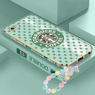 Apple iphone 6 6s 7 8 plus SE 2020 2022 X XR XS Max Starbucks coffee Phone case Soft Luxury Plating 
