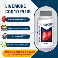 【READY STOCK】LIVEMORE™ CO-Q10 PLUS Cap 60's Heart Health Boost Energy Metabolism Ubiquinol Kaneka 15